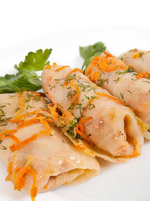 Stuffed Cabbage w/ Chiken Rice 